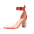 LALA IKAI Women's Heels Sandals with Rhinestone Strappy Open Toe Clear Block Mid Heels Party Pumps Shoes for Party Wedding