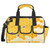 Yellow Bee Tool Bag, Multi-Pockets Wide Mouth Tool Tote, Honeycomb Garden Tool Bag, Heavy Duty Waterproof Tool Bag Organizer with Adjustable Shoulder Strap