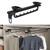 Extendable Pull Out Closet Rod - Wardrobe Pull-Out Trousers Rack, Adjustable 25-46 Cm Clothes Rail Wardrobe, Hanger Extendable Trouser Hanger, for Closet Organizer Slide Rail, 35 Kg Capacity (Size :