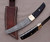 ORANGE INT Hand Made Damascus steel Fixed blade knife, Tanto knife, Skinner knife, hunting knife, Camping and hiking knife, with Leather Sheath 092 (Black)