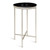 Kate and Laurel Celia Round Metal Foldable Tray Accent Table, 14" x 14" x 25.75", Black and Silver, Modern Minimalist Design and Magnetic Tabletop