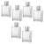 minkissy 6 Pcs Square Perfume Portable Spray Bottle Glass Perfume Bottle Clear Refillable Perfume Bottle Pump Bottle Dispenser Glass Spray Bottle Glass Container Travel Glass Bottle Filling