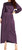 PINUPART Women's Elegant Empire Waist Long Sleeve Satin Occasion Maxi Dress L Deep Purple
