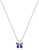 Amazon Essentials Sterling Silver Genuine Amethyst Butterfly Pendant Necklace, 18" (previously Amazon Collection)