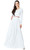 KOH KOH Plus Size Womens Long V-Neck Sleeve Sleeves Fall Formal Flowy Floor Length Evening Casual Day Modest Abaya Muslim Gown Gowns Maxi Dress Dresses, White XL 14-16