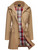 Women's Waterproof Rain Jacket Lightweight Raincoat Hooded Windbreaker Trench Coat (Camel,Large)