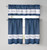 Regal Home Collections Love, Hope, Faith Kitchen Curtains 3-Piece Set - Printed Curtains for Kitchen Windows - Half Curtain Panels and Valance (60" x 36", Blue)