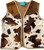 Making Believe Kids Brown Cowboy or Cowgirl Western Dress Up Vest Size 6-8