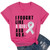 FAYALEQ Breast Cancer Shirt Women October Pink Ribbon Breast Cancer Awareness Tshirt Inspirational Letter Short Sleeve Tee