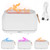 Flame Diffuser Humidifier 180ml Flame Aroma Diffuser Colorful Flame Essential Oil Diffuser Soothing Aromatherapy Diffuser Quiet Waterless Auto Shut-Off Flame Diffuser for Home Office Bedroom (White)