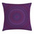 Ambesonne Eggplant Throw Pillow Cushion Cover, Purple Mandala Shape with a Kaleidescopic Style Sixties Inspired Oriental Abstract Art, Decorative Rectangle Accent Pillow Case, 36" X 16", Dark Purple