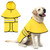 KOOLTAIL Dog Raincoat Hooded Slicker Poncho with Leash Hole, Dog Raincoat for Large Dogs, Waterproof Dog Rain Jacket with Reflective Strip, Adjustable Breathable Extra Large Rainwear-Yellow Solid