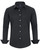 J.VER Men's Tuxedo Shirts Solid Long Sleeve Stretch Wrinkle-Free Dress Shirt Regular Fit Casual Button Down Shirts Black XXL