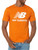 New Balance Men's Essentials Stacked Logo Tee, Vintage Orange, Small