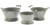 Set of 3 Colander Style Galvanized Metal Planters