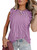 SHEWIN Womens Tank Tops Summer Casual Crewneck Ruffle Sleeveless Shirts for Women 2024 Trendy Top,(US 8-10) M,Purple