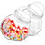 Umigy 2 Pack Plastic Candy Jars with Lids 68 Oz Clear Cookie Jars with Portable Handle Lid for Candy Buffet Wide Mouth Candy Canister Candy Container for Kitchen, Party Table, Home Storage