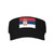 Serbia Flag Visor Cap Adjustable Uv Protection Sun Visor Hats Empty Top Baseball Hat for Women and Men Black