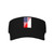American Flag and Indonesian Flag Visor Cap Adjustable Uv Protection Sun Visor Hats Empty Top Baseball Hat for Women and Men Black