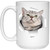 Funny Maine Coon Cat Gray Blue Silver Gifts For Cat Lovers For Women Christmas 2023 Gifts Coffee Mug White 15 Oz