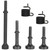 LANIAKEA 6 Pcs Air Hammer Bit Set 0.401 Shank Pneumatic Hammer Drill Bits Chisel Air Hammer Bits Tools Smoothing Pneumatic Chisel Kit