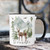 Forest with Deer Personalized Coffee Mug, Customized Name Ceramic Cup, Microwave Dishwasher Safe (11 oz Black Accent)