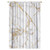 White Marble Curtain Gold Textures Blackout Print Rod Pocket Window Drapes for Bedroom Living Room 42x63in