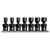 7PCS 3/8" Drive Metric Standard Universal Impact Swivel Socket Set, 10, 11, 12, 15, 16, 18, 19mm, 6-Point, Cr-Mo