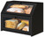 Black Bread Box for Kitchen Counter, Bamboo Wood Bread Box, Large Capacity Bread Storage Bin