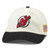United Slouch NHL Team Casual Dad Hat New Jersey Devils, Ivory/Black (43572A-NJD)