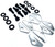 for Chrome Valve Cover Tabs & Black Bolt Set SBC Small Block Chevy 283 327 350 55-86