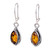 Amber Earrings - Baltic Honey Amber Dangling Earrings for Women "Penelope" - Sterling Silver Jewelry Collection