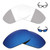 + 2 Pair Replacement Lenses for Oakley Straight Jacket 2007 Sunglass - Eclipse Grey Photochromic/Pacific Blue