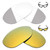+ 2 Pair Replacement Lenses for Oakley Monster Dog Sunglass - Eclipse Grey Photochromic/24K Gold