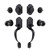 Front Door Handle Set Heavy Duty Entry Door Lock Set Matte Black Entrance Handle Set with Lock, with Single Cylinder Deadbolt and Knob Handle, Reversible for Right & Left Handed Doors