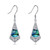 925 Sterling Silver Abalone Shell Dangle Earrings Geometry Filigree Drop Earrings Fashion Beach Jewelry Gifts for Women