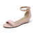 Women's Ingrid Ankle Strap Low Wedge Sandal,Size 9,PINK/SUEDE,INGRID