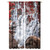 Waterfall Blackout Windows Curtains, Waterfall Red Forest Pattern Nature View Curtains, for Living Room Bedroom 42x63in 2 Panels