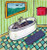 Schnauzer Taking a Bath Bathroom Dog Art coaster tile Gift image 2 - multiple sizes