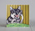 Elk Hound at the Martini Bar Dog Art coaster tile Gift - multiple sizes