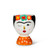27-FRIDA-260 Small Lady with Flowers Vase, 1 EA, Ivory/Black
