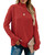 Womens Turtleneck Oversized Sweaters Chunky Long Sleeve Loose Casual Pullover Slouchy Knit Jumper Tops Brick Red