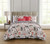VCNY Home Jolie Paris Reversible 5 Piece Bedding Comforter Set, King, Red
