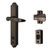 ML Lever Set with Keyed Deadbolt, Oil Rubbed Bronze (2 Posts)