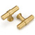 20 Pack Gold Cabinet Knobs, Brushed Brass Cabinet Knobs Kitchen Cabinet Knobs, Dresser Drawer Konbs Gold Pulls and Knobs T-bar Knob Kitchen Hardware