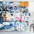 Fitness Shower Curtain, Wellness Aerobics Sports Words Illustration on Grunge Vintage Style Backdrop, Cloth Fabric Bathroom Decor Set with Hooks, 69" W x 84" L, Ginger and Blue