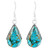Turquoise Earrings 925 Sterling Silver & Genuine Copper-Infused Matrix Turquoise (Select style) (Dangling Teardrops)