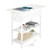 End Table with Charging Station, Flip Top Side Table with USB Ports and Outlets, Sofa Couch Table Bedside Table for Living Room Bedroom, Narrow Nightstand with Storage Shelves for Small Spaces