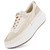 Platform Sneakers Lace Up Woven Comfortable Casual Fashion Sneaker Low Top Chunky Walking Shoes,Beige