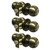 Entry Door Knobs Exterior, Door Knob with Lock and Keys, Locking Door Knobs with Keys, Round Ball Door Knobs for Bedroom, Antique Brass, 3 Pack